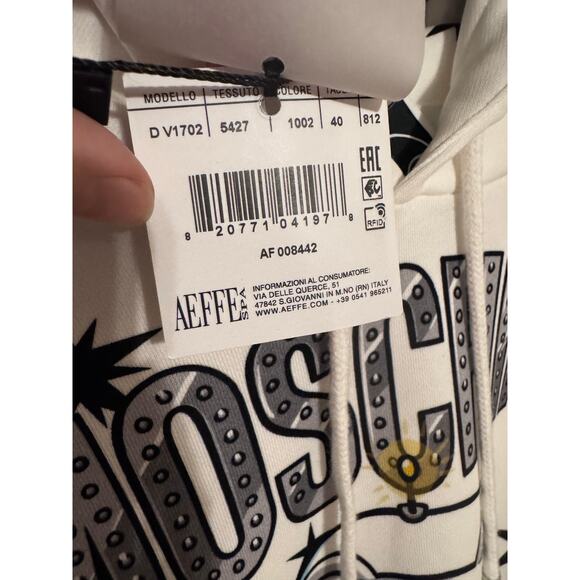 NWT Auth. Moschino Teddy Bear Stars Hoodie Size 40/US 4 - Picture 15 of 16